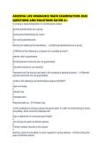 ARIZONA LIFE INSURANCE MAIN EXAMINATION 2026 QUESTIONS AND SOLUTIONS RATED