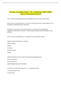 Forensic Accounting Exam 1&period; Ch&period; 1-4 Questions with Verified  Answers &lpar;Guaranteed Success&rpar; 