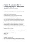 Chapter 60&colon; Assessment of the Renal&sol;Urinary System Study Guide Questions With Answers