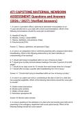 ATI CAPSTONE MATERNAL NEWBORN ASSESSMENT Questions and Answers &lpar;2026 &sol; 2027&rpar; &lpar;Verified Answers&rpar;