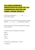 SGTS COURSE LEADERSHIP II CERTIFICATION EVALUATION TEST 2026 COMPREHENSIVE QUESTIONS AND CORRECT ANSWERS GRADED A&plus;