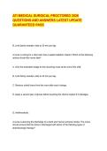 ATI MEDICAL SURGICAL PROCTORED 2026 QUESTIONS AND ANSWERS LATEST UPDATE GUARANTEED PASS