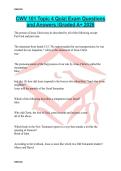 CWV 101 Topic 4 Quiz&vert; Exam Questions and Answers &vert;Graded A&plus; 2026