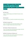 SHOPIFY FOUNDATIONS PRACTICE SOLUTION SET 2026 COMPLETE QUESTIONS AND ANSWERS GUARANTEED TO PASS