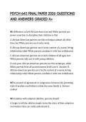 PSYCH 643 FINAL PAPER 2026 QUESTIONS  AND ANSWERS GRADED A&plus; 