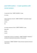 psych 2054 weeks 1 &ndash; 5 exam questions with correct answers