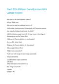 Psych 2054 Midterm Exam Questions With Correct Answers 
