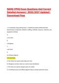 NAHQ CPHQ Exam Questions And Correct Detailed Answers&vert; 2026&sol;2027 Updated&vert; Guaranteed Pass