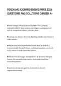 PSYCH 643 COMPREHENSIVE PAPER 2026  QUESTIONS AND SOLUTIONS GRADED A&plus; 