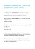 Principles of Insurance Exam 3 Seth Pounds Questions With Correct Answers