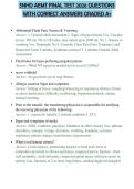 SNHD AEMT FINAL TEST 2026 QUESTIONS WITH CORRECT ANSWERS GRADED A&plus;