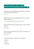 SNSA ACTUAL EXAM PAPER 2026 QUESTIONS WITH SOLUTIONS GRADED A&plus;