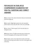 PSYCHOLOGY IN YOUR LIFE 2E  COMPREHENSIVE EXAMINATION TEST  2026 FULL QUESTIONS AND CORRECT  ANSWERS