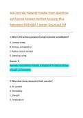 BUN DLE FOR ACI Concrete Flatwork Technician Exam Questions and Correct Answers Verified Answers&rpar; Plus Rationales 2026 Q&A &vert; Instant Download Pdf