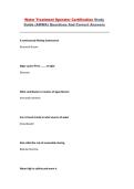 Water Treatment Operator Certification &lpar;AWWA&rpar; &ndash; Questions and Correct Answers Study Guide
