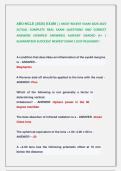 ABO-NCLE &lpar;2026&rpar; EXAM &vert;&vert; MOST RECENT EXAM 2026-2027  ACTUAL COMPLETE REAL EXAM QUESTIONS AND CORRECT  ANSWERS &lpar;VERIFIED ANSWERS&rpar; ALREADY GRADED A&plus; &vert;  GUARANTEED SUCCESS&excl;&excl; NEWEST EXAM &vert; JUST RELEASED&excl;&excl;