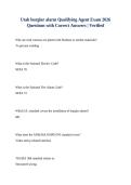 Utah burglar alarm Qualifying Agent Exam 2026 Questions with Correct Answers &vert; Verified