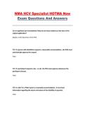 NMA HCV Specialist HOTMA &ndash; Exam Questions and Answers