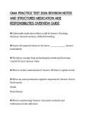 QMA PRACTICE TEST 2026 REVISION NOTES  AND STRUCTURED MEDICATION AIDE  RESPONSIBILITIES OVERVIEW GUIDE