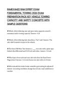 RAMEXAM22 RAM EXPERT EXAM  FUNDAMENTAL TOWING 2026 EXAM  PREPARATION PACK KEY VEHICLE TOWING  CAPACITY AND SAFETY CONCEPTS WITH  SAMPLE QUESTIONS 