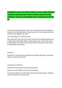 PHARMACOLOGY ATI PROCTORED ACTUAL EXAM NEWEST VERSION 2025-2026 WITH NGN FORMAT QUESTION AND CORRECT DETAILED ANSWERS WITH RATIONALES RATED A&plus;