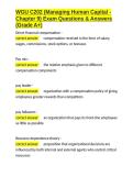 WGU C202 &lpar;Managing Human Capital Exam Package Deal With Complete Solutions 