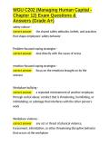 WGU C202 &lpar;Managing Human Capital - Chapter 12&rpar; Exam Questions & Answers &lpar;Grade A&plus;&rpar;&period;docx