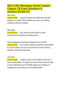 WGU C202 &lpar;Managing Human Capital - Chapter 13&rpar; Exam Questions & Answers &lpar;Grade A&plus;&rpar;&period;docx