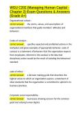 WGU C202 &lpar;Managing Human Capital - Chapter 2&rpar; Exam Questions & Answers &lpar;Grade A&plus;&rpar;&period;docx