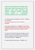 ASSISTED LIVING MEDICATION TRAINING &lpar;2026&rpar;  EXAM &vert;&vert; MOST RECENT EXAM 2026-2027 ACTUAL  COMPLETE REAL EXAM QUESTIONS AND   CORRECT ANSWERS &lpar;VERIFIED ANSWERS&rpar;  ALREADY GRADED A&plus; &vert; GUARANTEED  SUCCESS&excl;&excl; NEWEST EXAM &vert; JUST RELEASED&excl;&excl; 