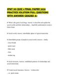 SPMT 319 QUIZ 4 FINAL PAPER 2026 PRACTICE SOLUTION FULL QUESTIONS WITH ANSWERS GRADED A&plus;