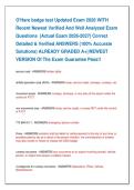 O'Hare badge test Updated Exam 2026 WITH   Recent Newest Verified And Well Analyzed Exam   Questions  &lpar;Actual Exam 2026-2027&rpar; Correct   Detailed & Verified ANSWERS &lpar;100&percnt; Accurate   Solutions&rpar; ALREADY GRADED A&plus;&vert;&vert;NEWEST   VERSION Of The Exam Guarante
