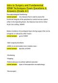 Intro to Surgery and Fundamental IONM Techniques Exam Questions & Answers &lpar;Grade A&plus;&rpar;&period;docx
