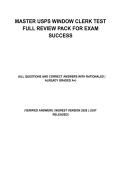 ACE USPS Window Clerk Test &vert; All Questions And Correct Answers With Rationales &vert; Already Graded A&plus; &vert; Verified Answers &vert; Newest Version 2026 &vert; Just Released