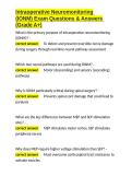 Intraoperative Neuromonitoring &lpar;IONM&rpar; Exam Questions & Answers &lpar;Grade A&plus;&rpar;&period;docx