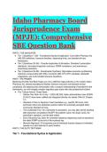 Idaho MPJE 2026&sol;2027 Test Bank&colon; 88 Elite Pharmacy Law Questions&comma; Answers & Rationales