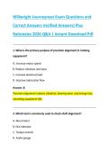 Millwright Journeyman Exam Questions and  Correct Answers Verified Answers&rpar; Plus  Rationales 2026 Q&A &vert; Instant Download Pdf