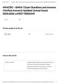 MHACBO - QMHA 1 Exam Questions and Answers &lpar;Verified Answers&rpar; Updated &lpar;Actual Exam&rpar; 20252026 LATEST VERSION&excl;&excl;