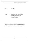 AB-900 Microsoft 365 Copilot and Agent Administration Fundamentals PDF Dumps