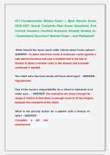ATI Fundamentals Retake Exam &vert;&vert; Most Recent Exam  2026-2027 Actual Complete Real Exam Questions And  Correct Answers &lpar;Verified Answers&rpar; Already Graded A&plus;  &vert; Guaranteed Success&excl;&excl; Newest Exam &vert; Just Released&excl;&excl; 