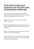 RHYTHM ANALYSIS TECHNICIAN 2026  REVISION NOTES AND STRUCTURED CARDIAC  ELECTROPHYSIOLOGY OVERVIEW GUIDE 