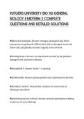RUTGERS UNIVERSITY BIO 116 GENERAL  BIOLOGY II MIDTERM 2 COMPLETE  QUESTIONS AND DETAILED SOLUTIONS