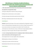 NR 228 Exam 4&colon; Nutrition&comma; Health & Wellness -  Chamberlain University Updated and Latest Questions and  Correct Answers with Rationale 