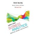 Test Bank for Business Analytics 2nd Edition by James Evans&comma; Chapter 1-16 &vert; All Chapters