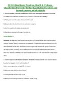NR 228 Final Exam&colon; Nutrition&comma; Health & Wellness -  Chamberlain University Updated and Latest Questions and  Correct Answers with Rationale
