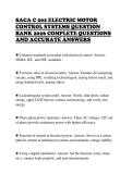 SACA C 202 ELECTRIC MOTOR  CONTROL SYSTEMS QUESTION  BANK 2026 COMPLETE QUESTIONS  AND ACCURATE ANSWERS  