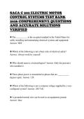 SACA C 202 ELECTRIC MOTOR  CONTROL SYSTEMS TEST BANK  2026 COMPREHENSIVE QUESTIONS  AND ACCURATE SOLUTIONS  VERIFIED 