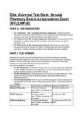 2026&sol;2027  Nevada Pharmacy Law Exam &lpar;NVLE&sol;MPJE&rpar; Elite Test Bank &vert; 88 Scenarios & Answers with Full Rationales