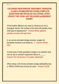 COLORADO WASTEWATER TREATMENT OPERATOR &ndash; CLASS A EXAM&vert;&vert;VERIFIED EXAM&vert;&vert; COMPLETE  QUESTIONS AND DETAILED SOLUTIONS LATEST  UPDATE THIS YEAR-JUST RELEASED&period;pdf&vert;&vert;NEWEST  EXAM&excl;&excl;&excl;