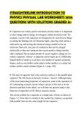 STRAIGHTERLINE INTRODUCTION TO PHYSICS PHY250L LAB WORKSHEETS 2026 QUESTIONS WITH SOLUTIONS GRADED A&plus;
